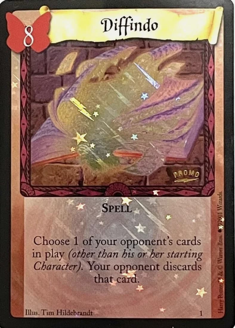 Diffindo, Harry Potter TCG promo 1