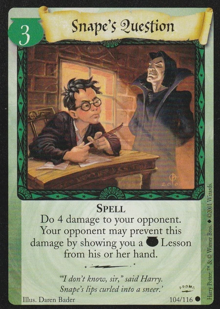 Snape's Question, Harry Potter TCG promo 104/116