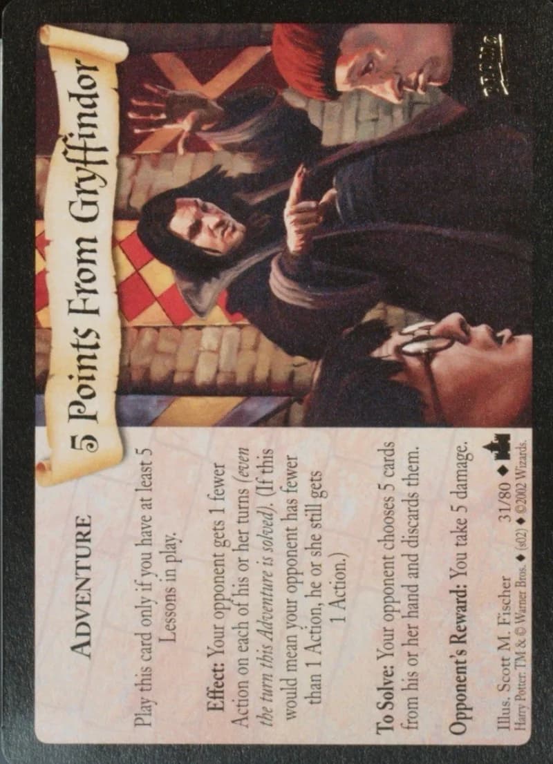 5 Points From Gryffindor, Harry Potter TCG promo 31/80